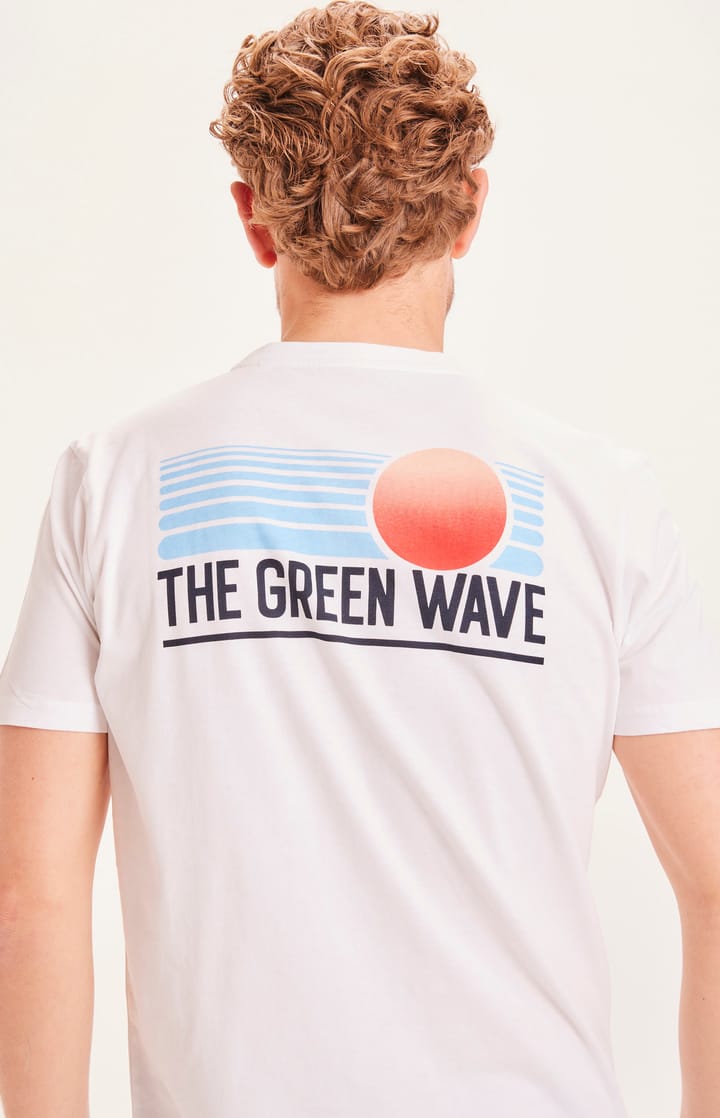 Knowledge Cotton Apparel Men's Alder The Green Wave Sunset Tee Bright White Knowledge Cotton Apparel Knowledge Cotton Apparel Men's Alder The Green Wave Sunset Tee Bright White Knowledge Cotton Apparel