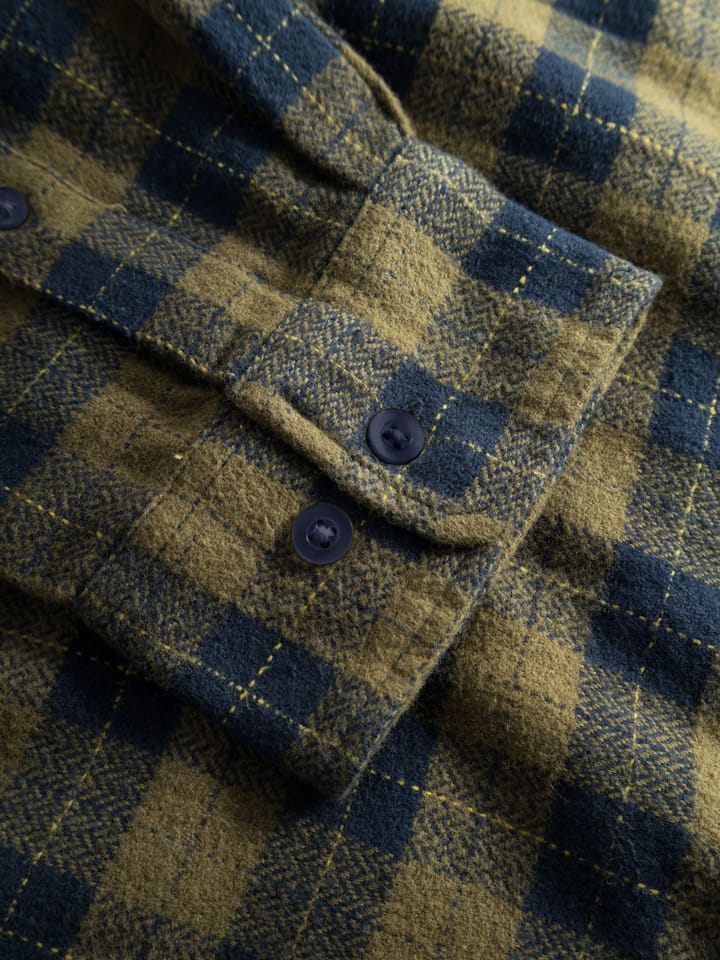 Knowledge Cotton Apparel Men's Loose Fit Checkered Shirt Green Check Knowledge Cotton Apparel