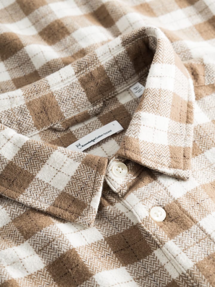 Knowledge Cotton Apparel Men's Loose Fit Checkered Shirt Beige Check Knowledge Cotton Apparel Knowledge Cotton Apparel Men's Loose Fit Checkered Shirt Beige Check Knowledge Cotton Apparel