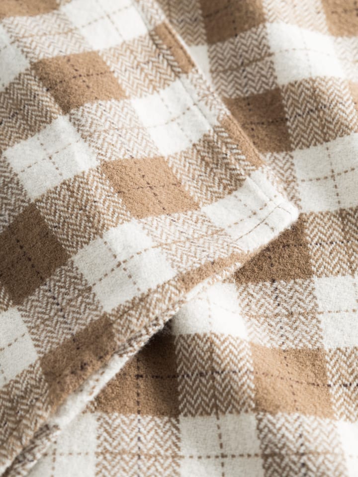 Knowledge Cotton Apparel Men's Loose Fit Checkered Shirt Beige Check Knowledge Cotton Apparel