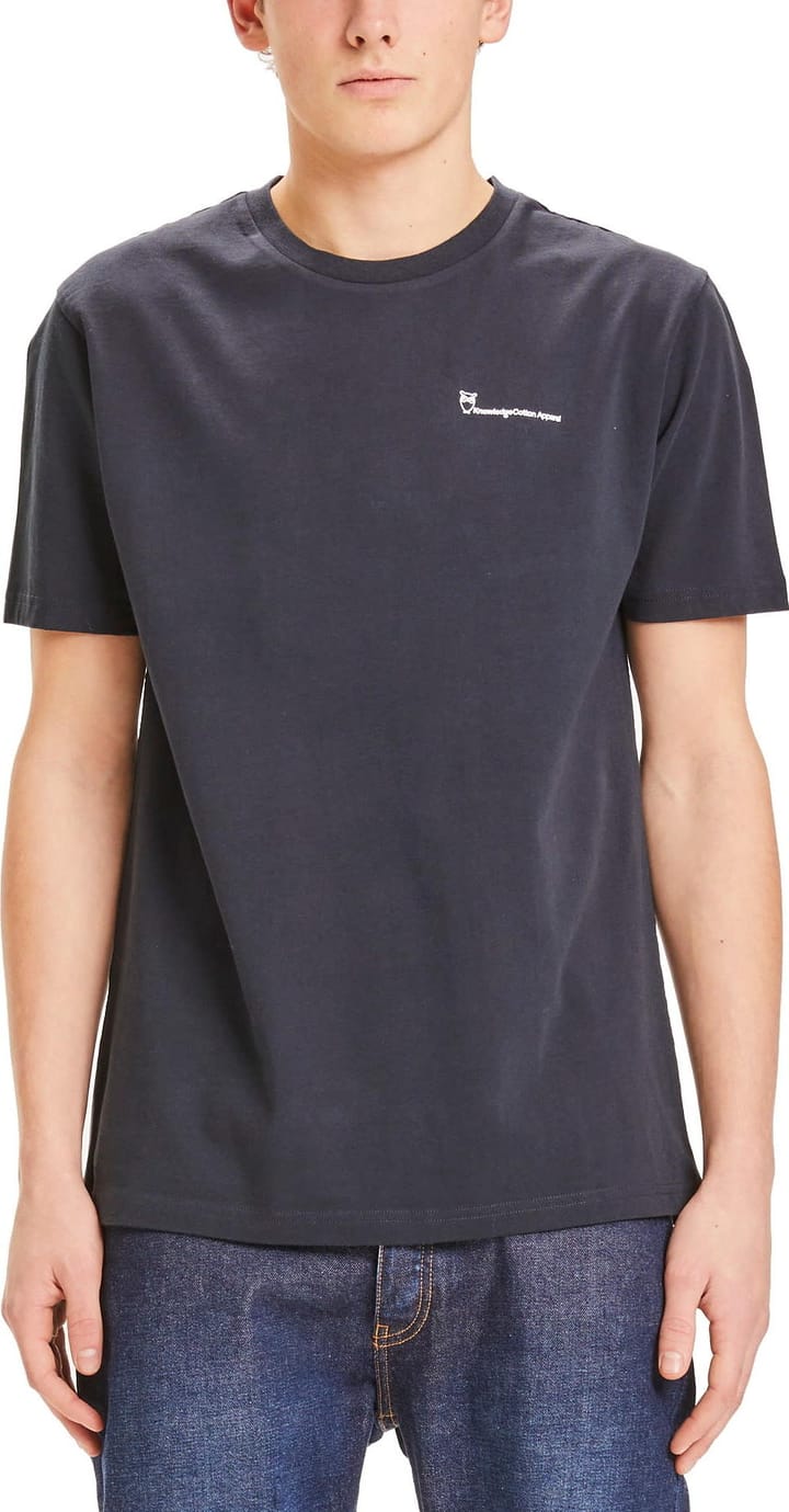 Knowledge Cotton Apparel Men's Alder Trademark Mountain Back Printed Tee  Total Eclipse Knowledge Cotton Apparel