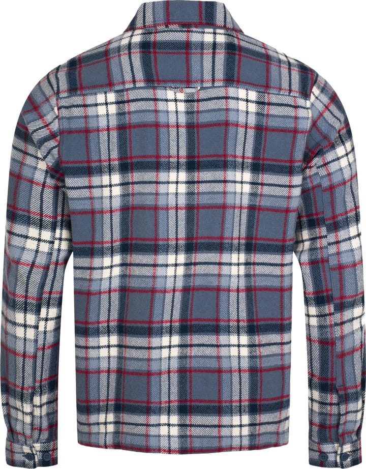 Men's Big Checked Heavy Flannel Overshirt Forrest Night Knowledge Cotton Apparel