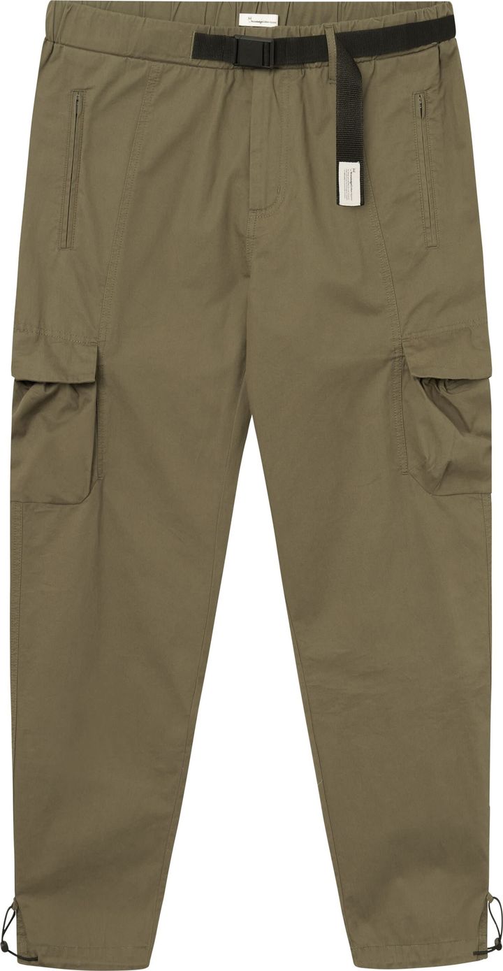 Knowledge Cotton Apparel Men's Birch Hybrid Twill Belt Cargo Pants Dark Olive Knowledge Cotton Apparel Knowledge Cotton Apparel Men's Birch Hybrid Twill Belt Cargo Pants Dark Olive Knowledge Cotton Apparel