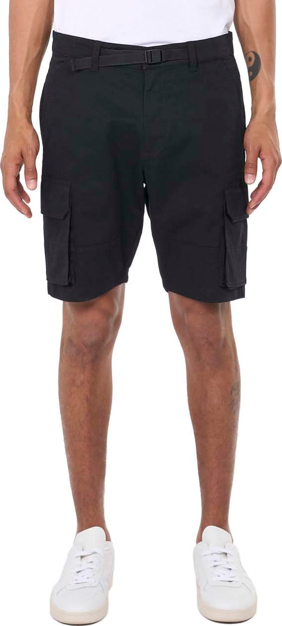 Knowledge Cotton Apparel Men's Cargo Stretched Twill Shorts  Black Jet Knowledge Cotton Apparel