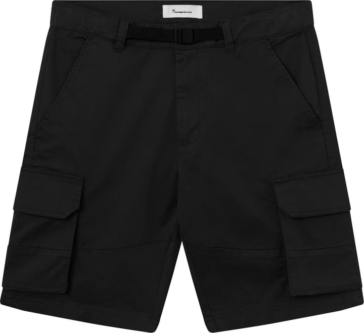 Knowledge Cotton Apparel Men's Cargo Stretched Twill Shorts  Black Jet Knowledge Cotton Apparel