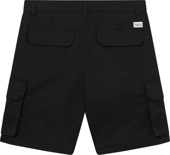 Knowledge Cotton Apparel Men's Cargo Stretched Twill Shorts  Black Jet Knowledge Cotton Apparel