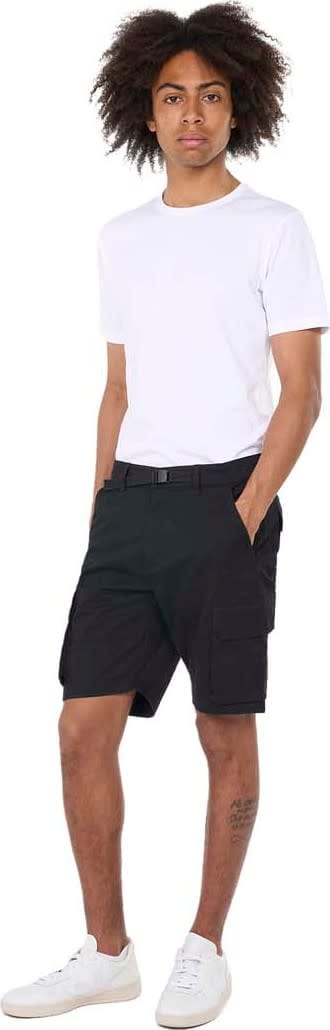Knowledge Cotton Apparel Men's Cargo Stretched Twill Shorts  Black Jet Knowledge Cotton Apparel