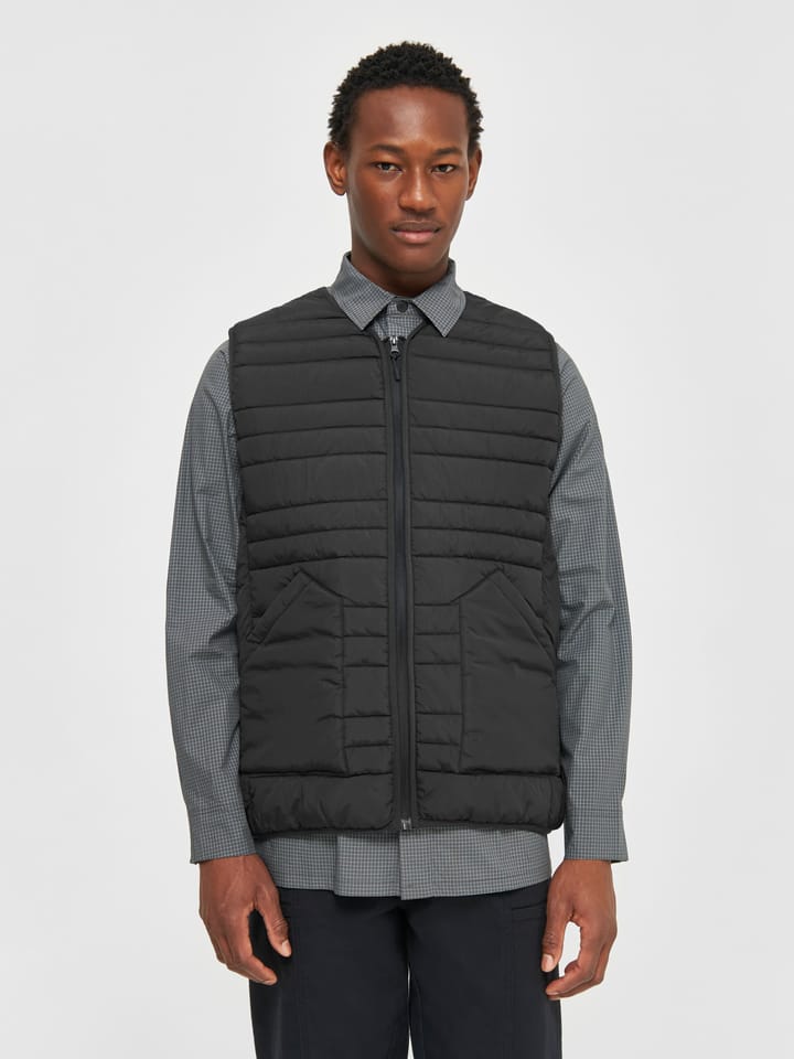 Knowledge Cotton Apparel Men's Go Anywear™ Quilted Padded Zip Vest Black Jet Knowledge Cotton Apparel