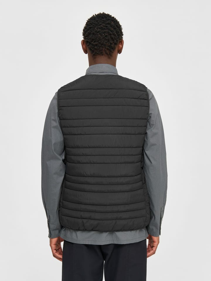 Knowledge Cotton Apparel Men's Go Anywear™ Quilted Padded Zip Vest Black Jet Knowledge Cotton Apparel