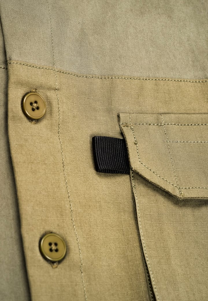 Knowledge Cotton Apparel Men's Outdoor Twill Overshirt With Contrast Fabric Burned Olive Knowledge Cotton Apparel