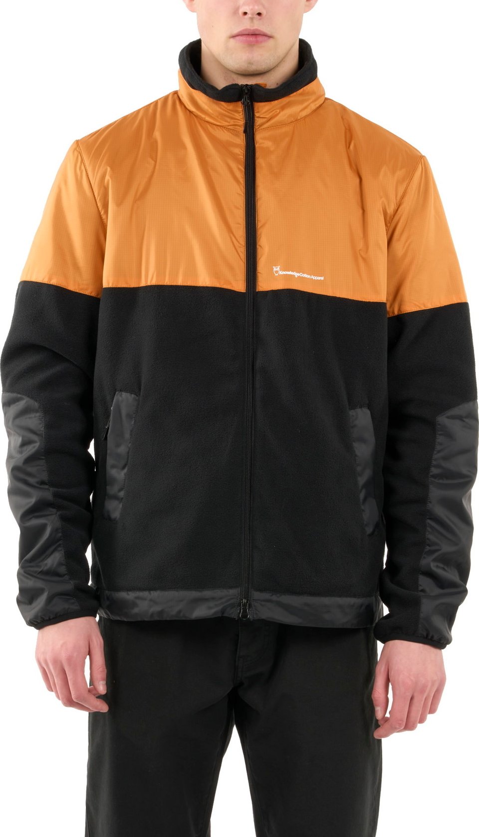 Men's Polar Fleece Oversized Zip Sweat With Contrast Rib Stop