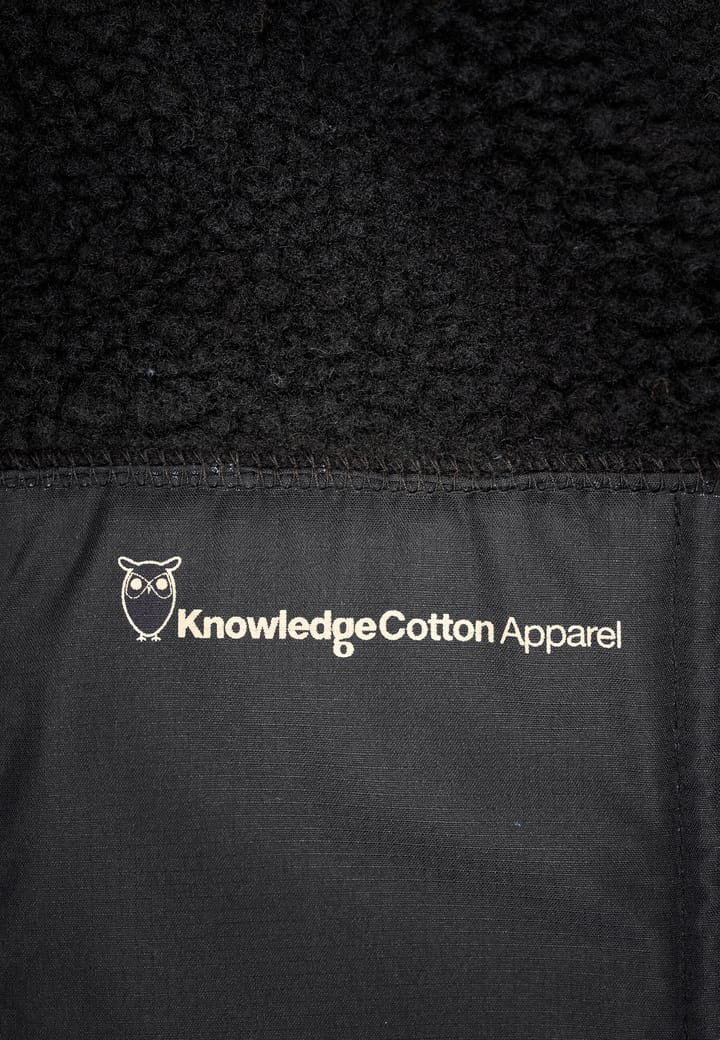 Knowledge Cotton Apparel Men's Teddy Fleece Vest  Black Jet Knowledge Cotton Apparel