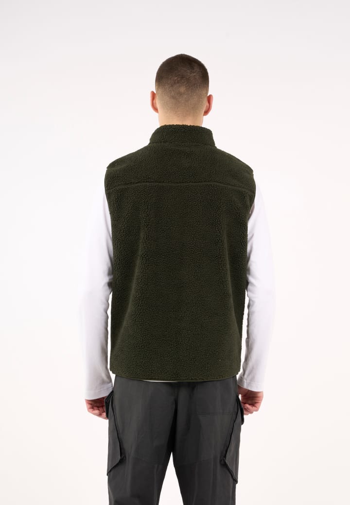 Knowledge Cotton Apparel Men's Teddy Fleece Vest  Forrest Night Knowledge Cotton Apparel