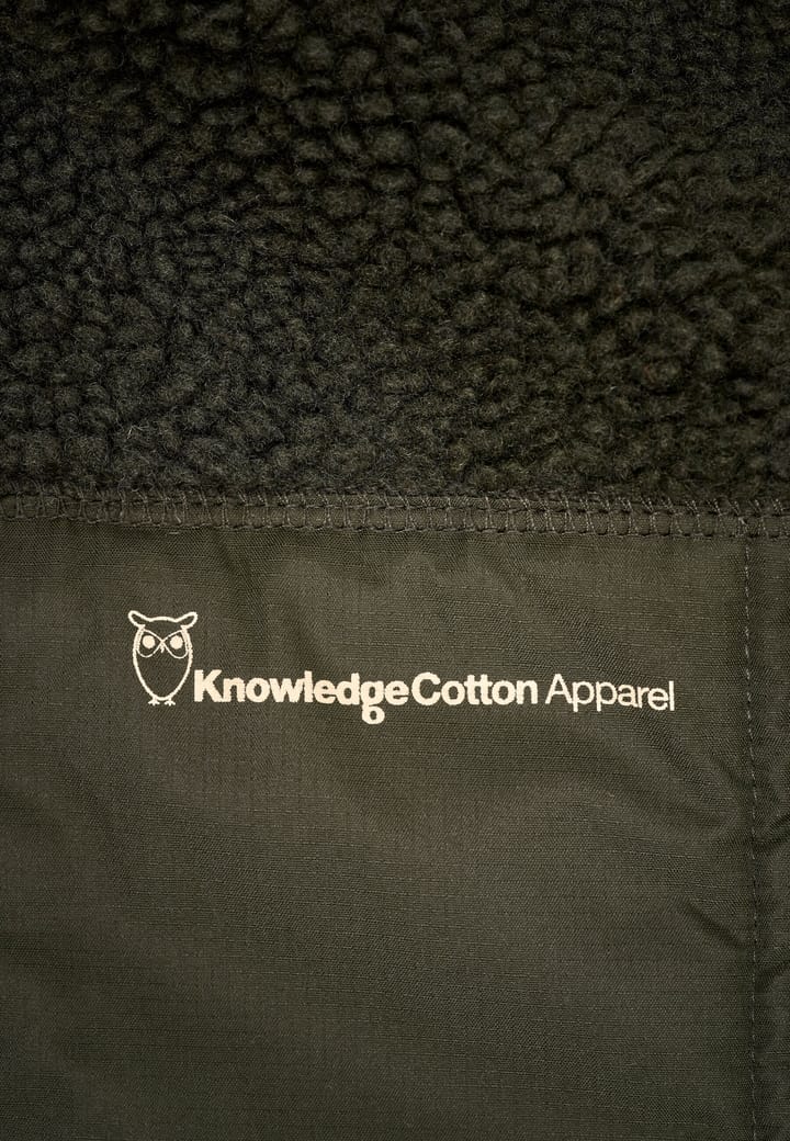 Knowledge Cotton Apparel Men's Teddy Fleece Vest  Forrest Night Knowledge Cotton Apparel