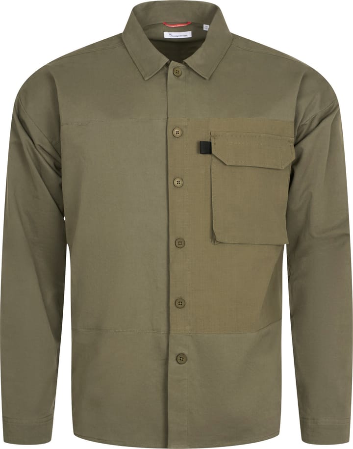 Men's Outdoor Twill Overshirt With Contrast Fabric Burned Olive, Buy Men's Outdoor  Twill Overshirt With Contrast Fabric Burned Olive here