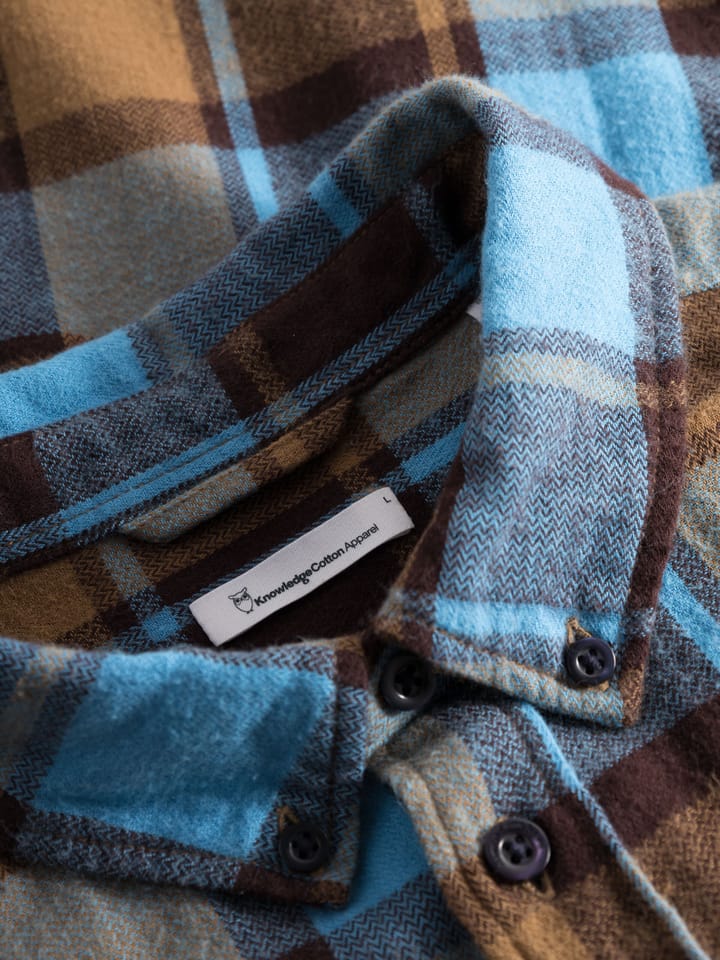 Knowledge Cotton Apparel Men's Regular Fit Checkered Shirt Brown Check Knowledge Cotton Apparel