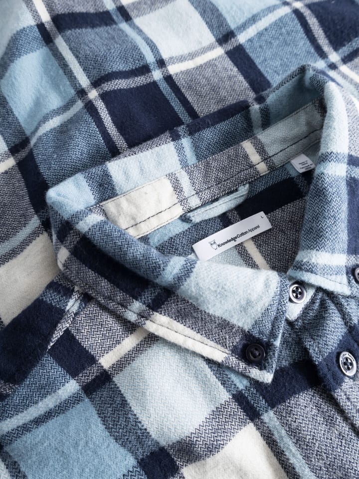 Knowledge Cotton Apparel Men's Regular Fit Checkered Shirt Blue Check Knowledge Cotton Apparel Knowledge Cotton Apparel Men's Regular Fit Checkered Shirt Blue Check Knowledge Cotton Apparel