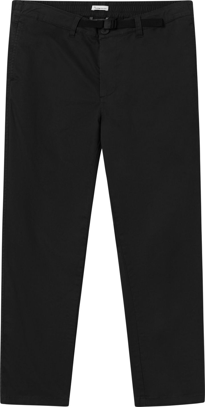 Men's Regular Twill Pant Belt Details Black Jet Knowledge Cotton Apparel