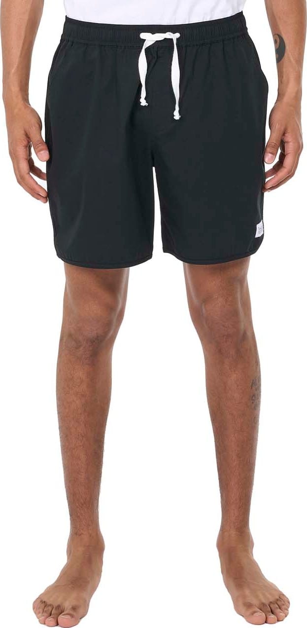 Men's Swim Shorts With Elastic Waist Black Jet Knowledge Cotton Apparel