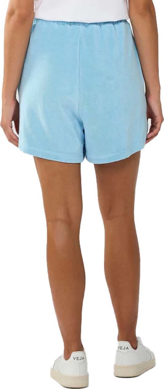 Women's Terry Elastic Waist Shorts  Airy Blue Knowledge Cotton Apparel