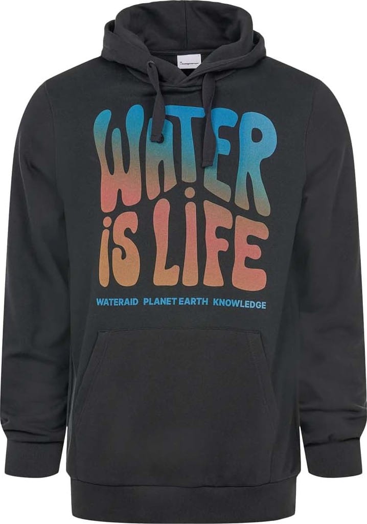 Men's Wateraid Water Is Life Regular Sweat With Big Front Print  Black Jet Knowledge Cotton Apparel