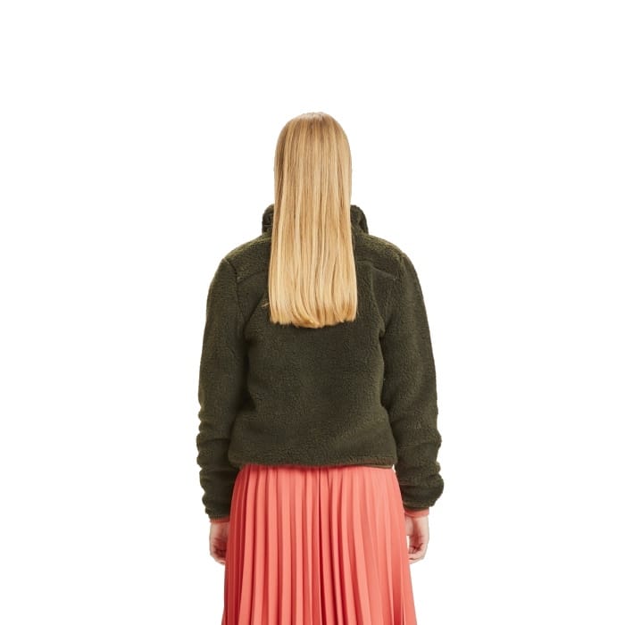 Knowledge Cotton Apparel Women's Betony Teddy High Neck Zip Jacket Forrest Night Knowledge Cotton Apparel Knowledge Cotton Apparel Women's Betony Teddy High Neck Zip Jacket Forrest Night Knowledge Cotton Apparel