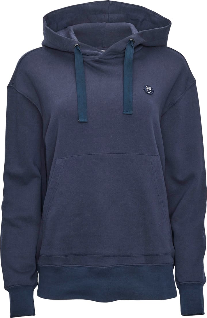 Knowledge Cotton Apparel Women's Daphne Basic Badge Hoodie Total Eclipse Knowledge Cotton Apparel