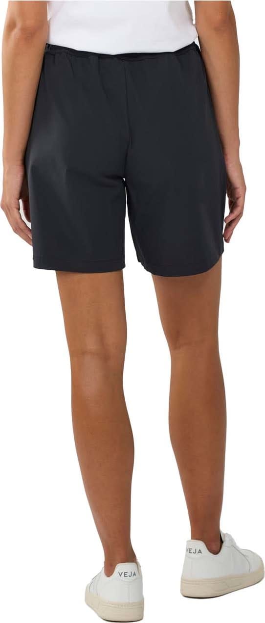 Knowledge Cotton Apparel Women's Stretch Ribstop Elastic Waist Shorts Black Jet Knowledge Cotton Apparel