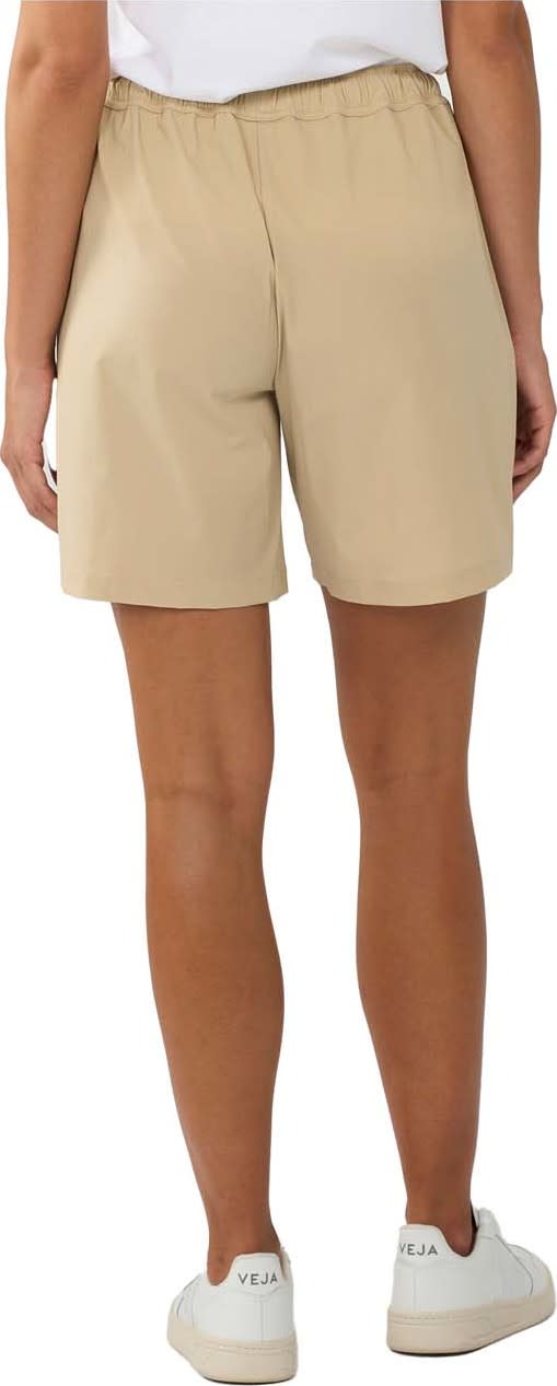 Knowledge Cotton Apparel Women's Stretch Ribstop Elastic Waist Shorts Safari Knowledge Cotton Apparel