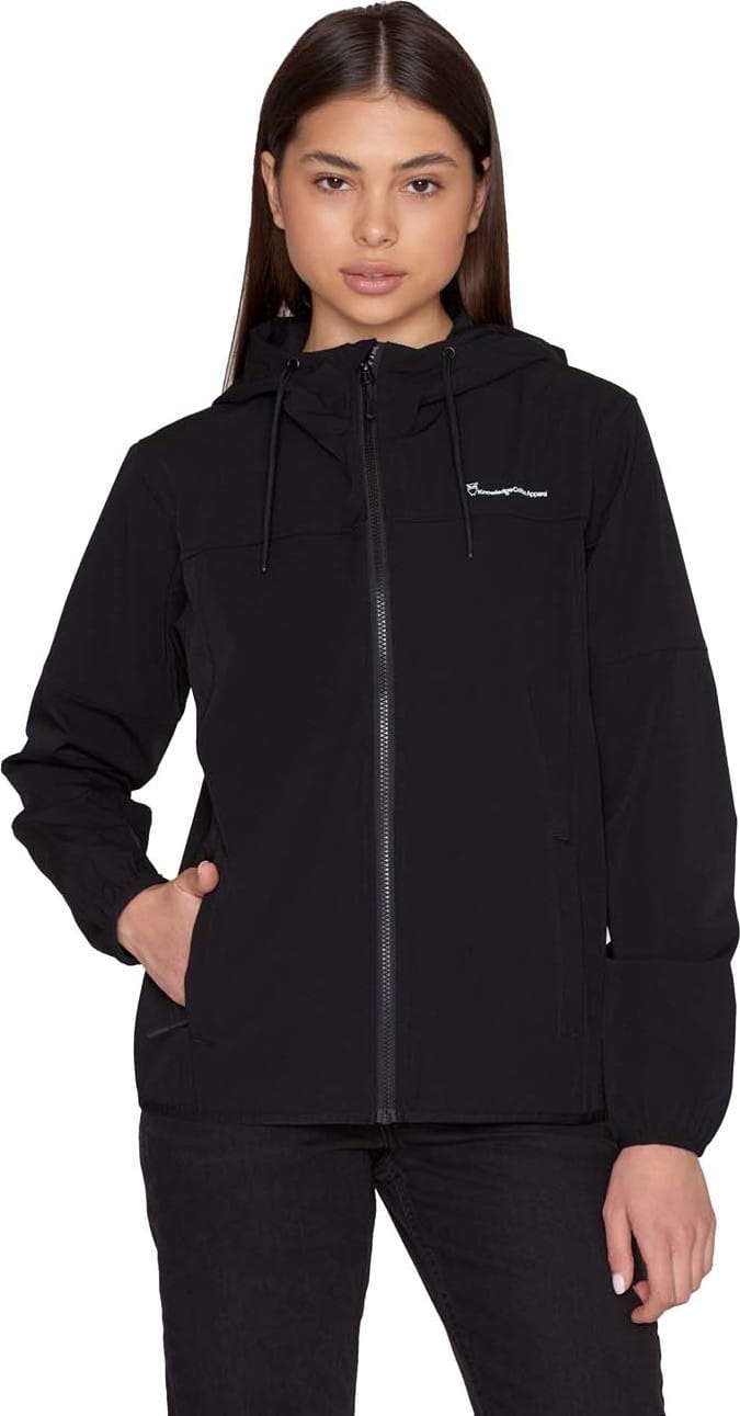 Knowledge Cotton Apparel Women's Stretchy Ribstop Trail Jacket Black Jet Knowledge Cotton Apparel