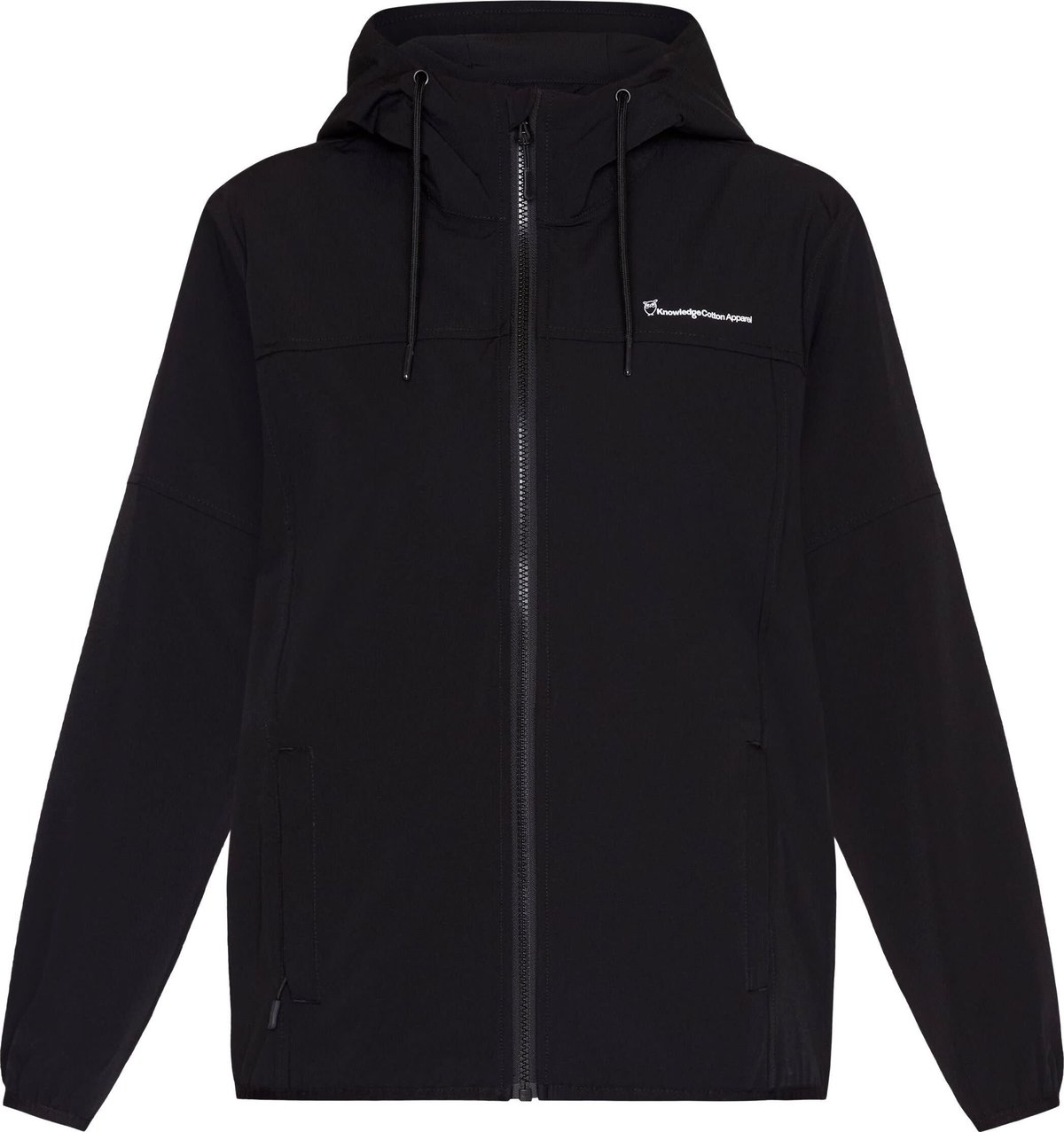 Knowledge Cotton Apparel Women's Stretchy Ribstop Trail Jacket Black Jet