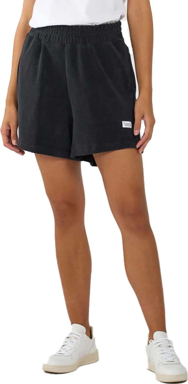 Knowledge Cotton Apparel Women's Terry Elastic Waist Shorts  Black Jet Knowledge Cotton Apparel
