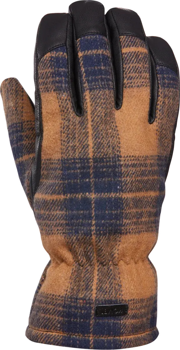 Men’s Lumberjack Wool Blend Gloves Brown Tartan