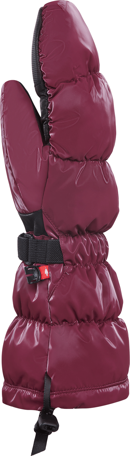 Women's Snazzy Ethical Goose Down Mittens Rosewood Red Kombi