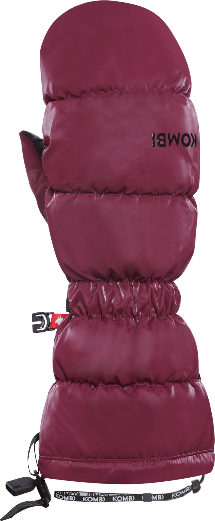 Women's Snazzy Ethical Goose Down Mittens Rosewood Red Kombi