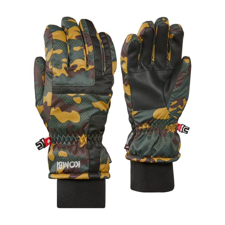 Kombi Juniors' Tucker Gloves Green Camo Kombi