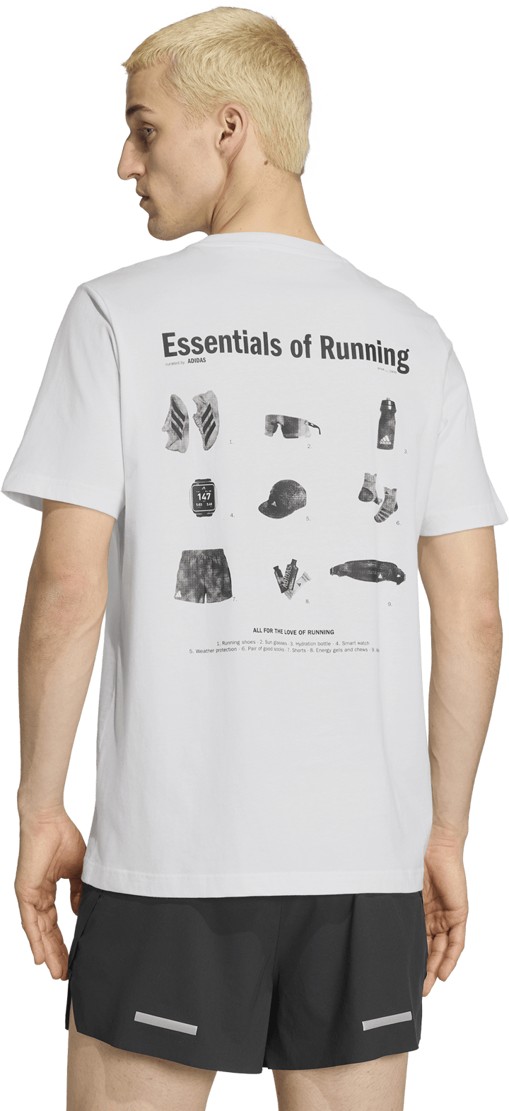 Adidas Men's Run Ess G Tee White Adidas