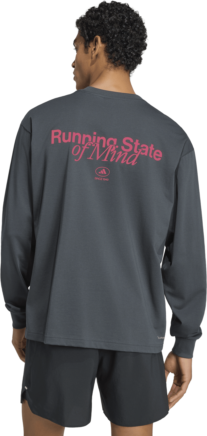 Adidas Unisex Running State of Mind Graphic Long Sleeve T-shirt Carbon/soltur Adidas