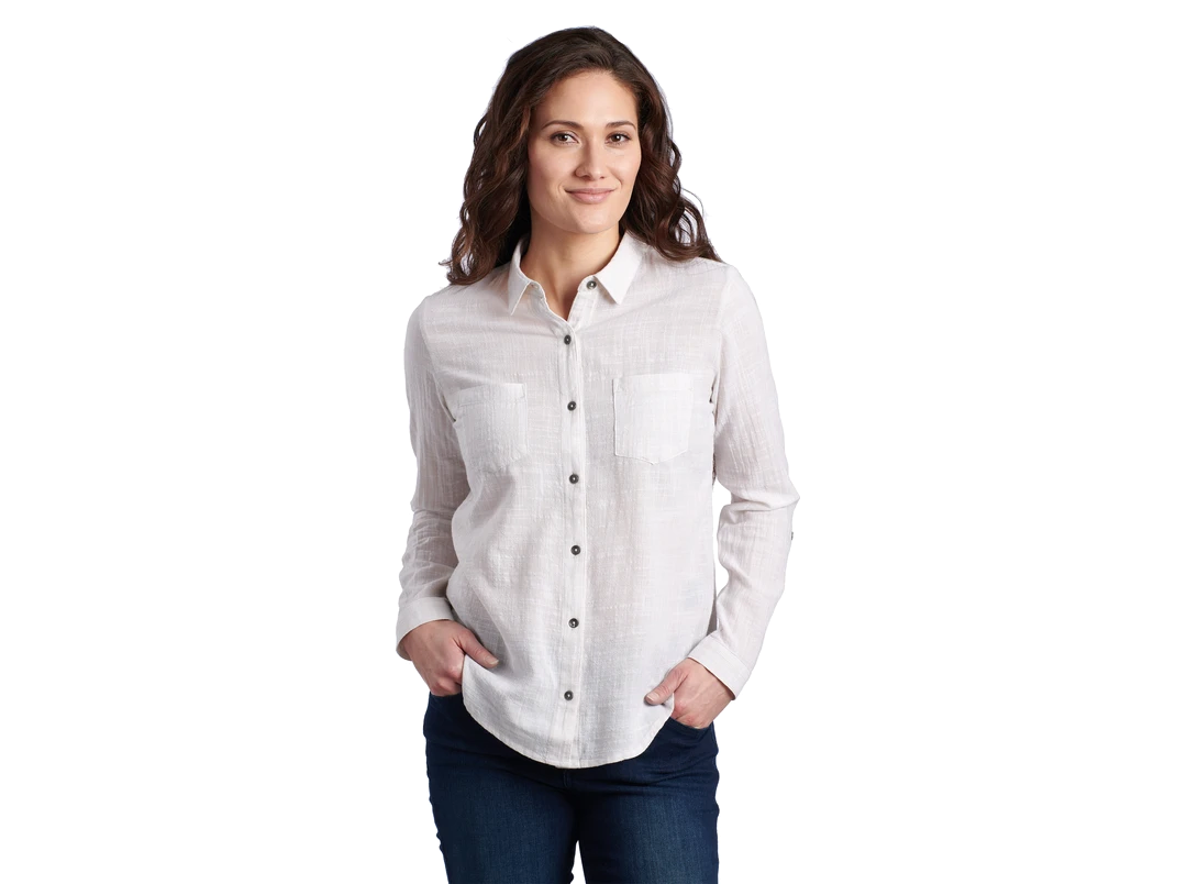 Kühl Women's Adele Longsleeve Natural Pitkähihaiset kauluspaidat XS
