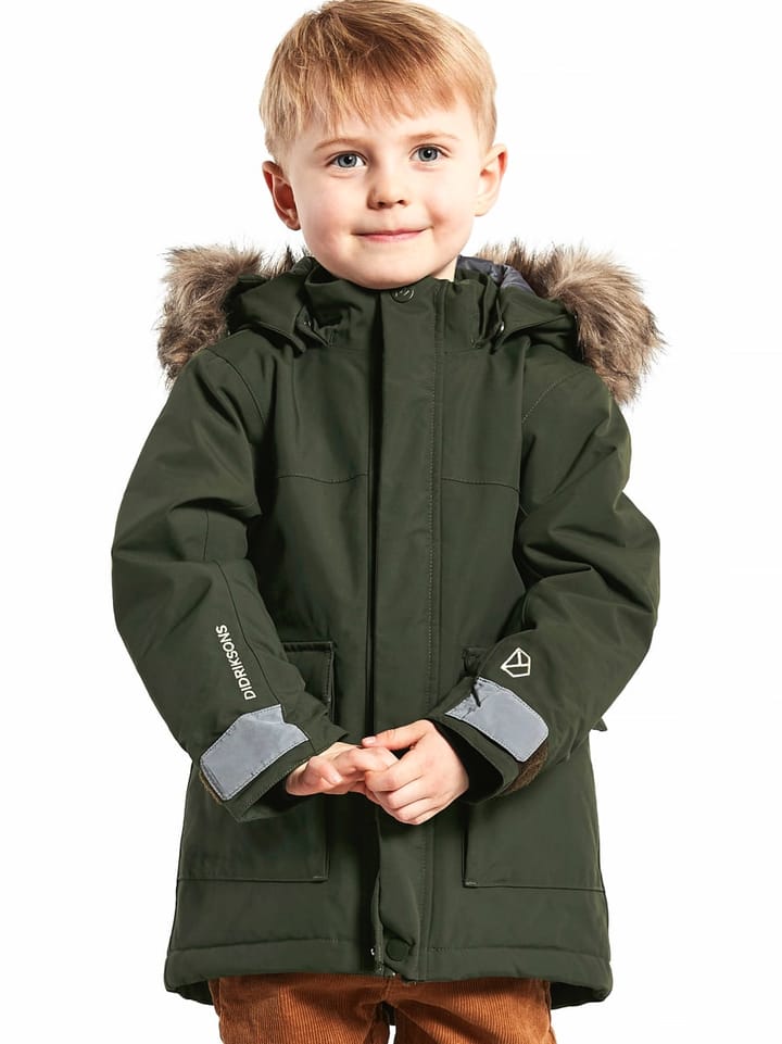 Didriksons Kids' Kure Parka 4 Deep Green Didriksons