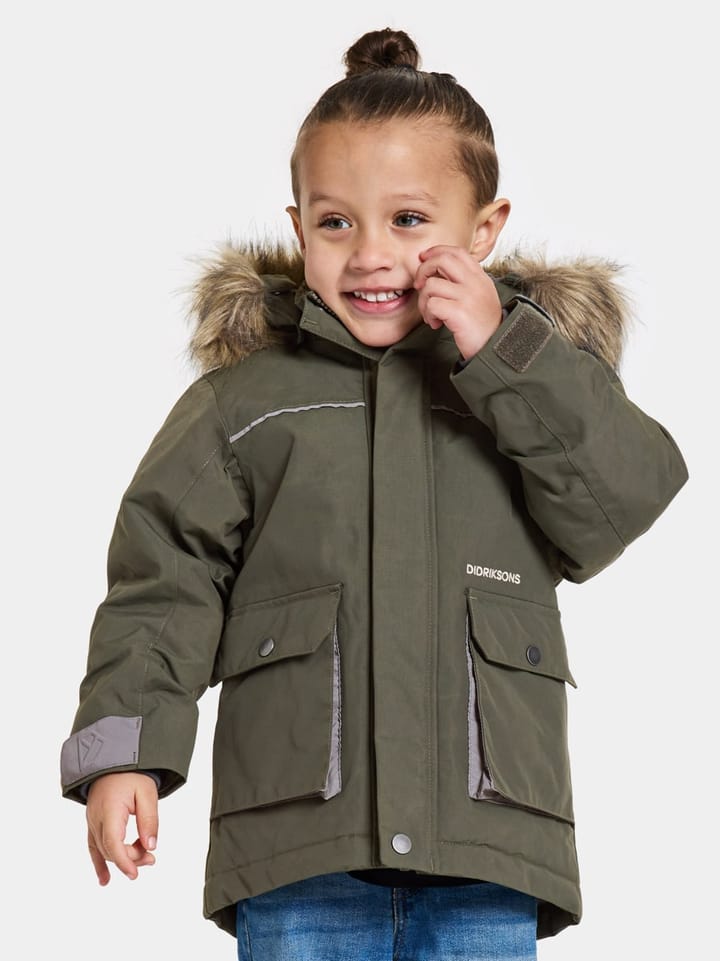 Didriksons Kure Kids Parka 6 Deep Green Didriksons