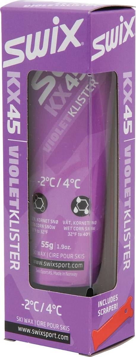 Swix Kx45 Violet Klister, -2c To 4c Nocolor Swix