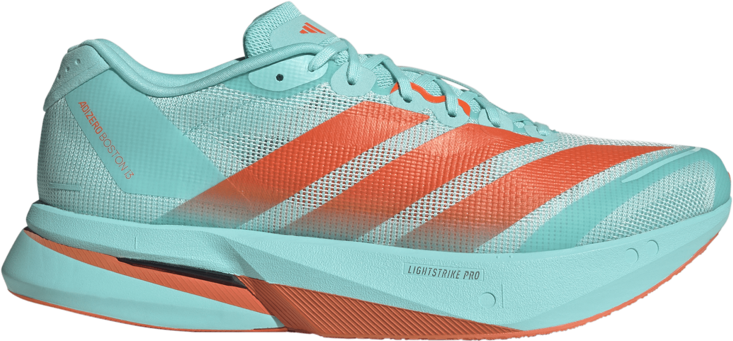 Adidas Men's Adizero Boston 13 Flash Aqua/Impact Orange/Iron Metal Träningsskor 46