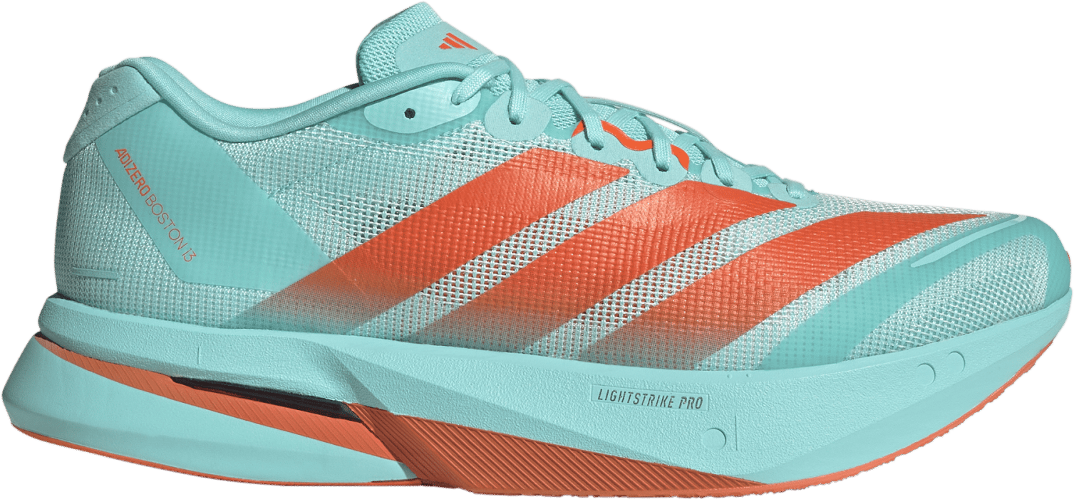 Adidas Men's Adizero Boston 13 Flash Aqua/Impact Orange/Iron Metal
