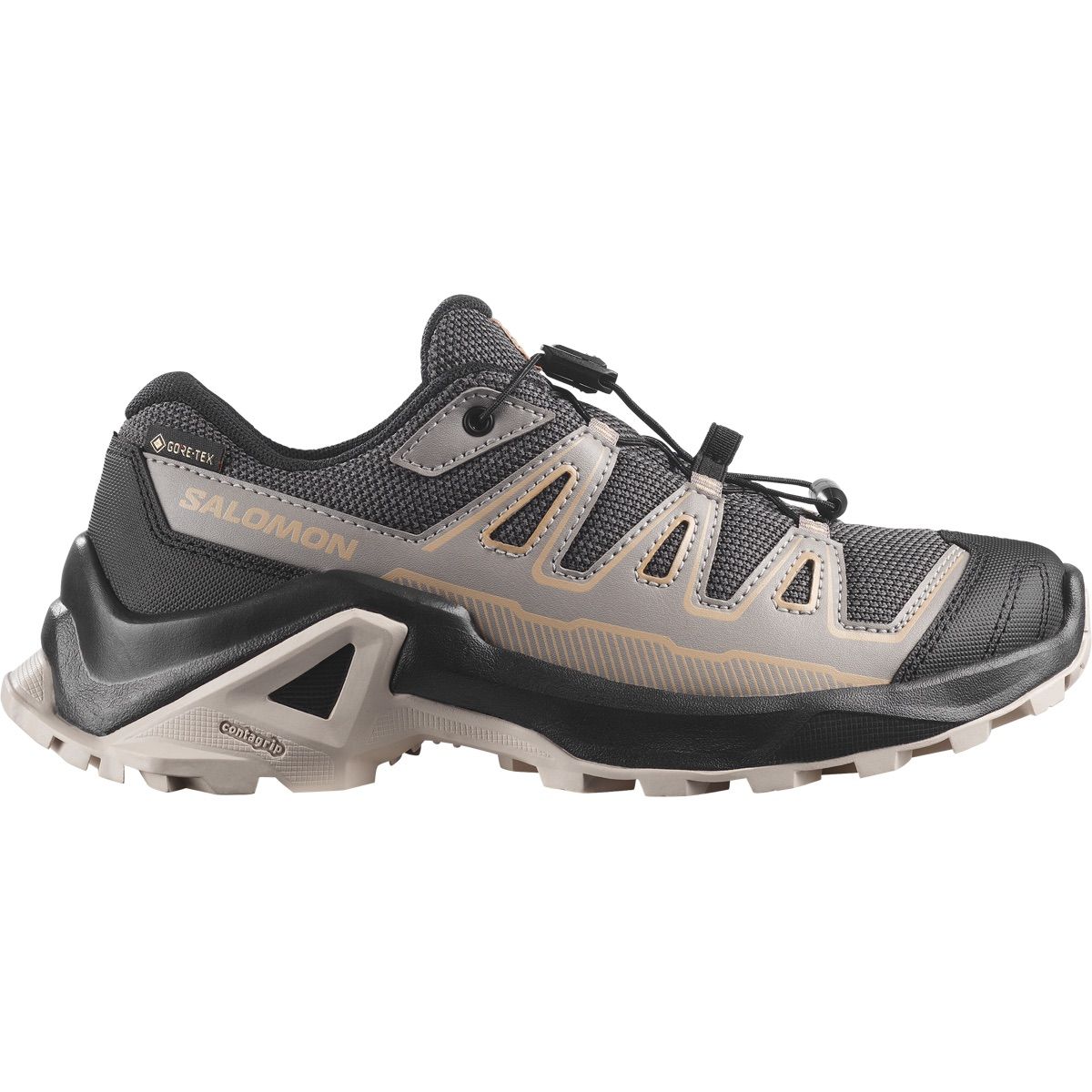 Salomon Kids' X Ultra GORE-TEX Black / Cloudburst / Silver Cloud