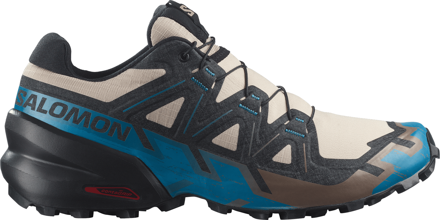 Salomon Men's Speedcross 6 Oxford Tan / Black / Mykonos Blue
