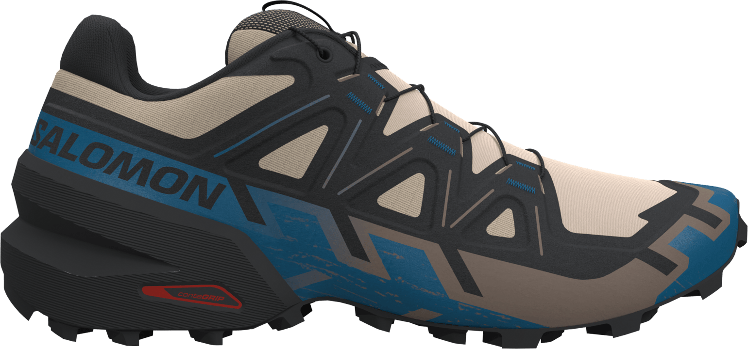 Salomon Men's Speedcross 6 Oxford Tan / Black / Mykonos Blue