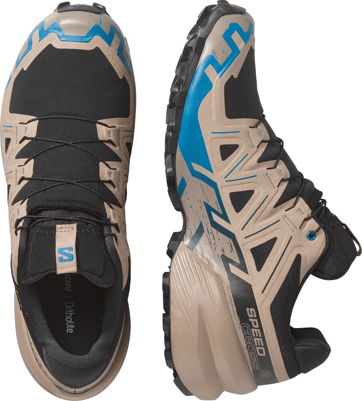 Salomon Men's Speedcross 6 GORE-TEX Black / Desert Tan / Mykonos Blue Salomon