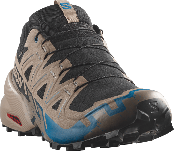 Salomon Men's Speedcross 6 GORE-TEX Black / Desert Tan / Mykonos Blue Salomon