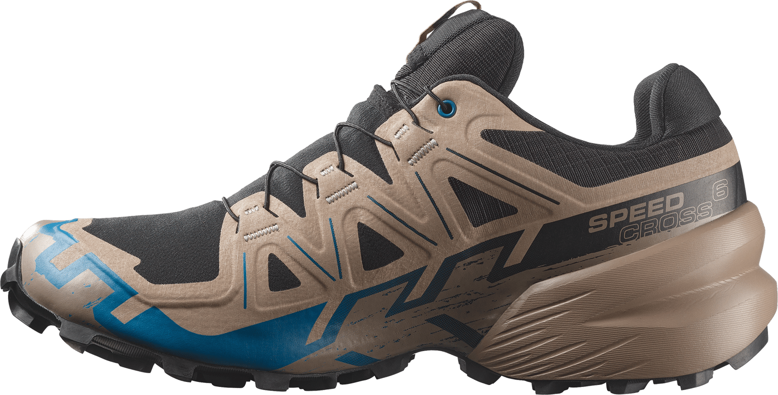 Salomon Men's Speedcross 6 GORE-TEX Black / Desert Tan / Mykonos Blue